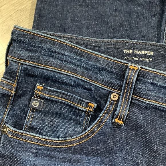 AG ADRIANO GOLDSCMIED “The Harper” Essential Straight DarkWash Straight Jeans - Picture 9 of 12